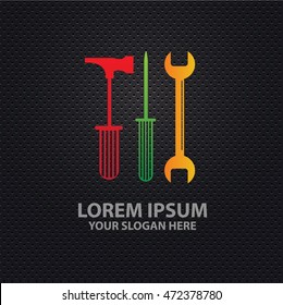 Maintenance design on dark background,vector