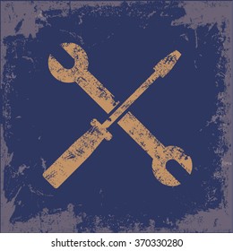 
Maintenance design on old background,grunge vector