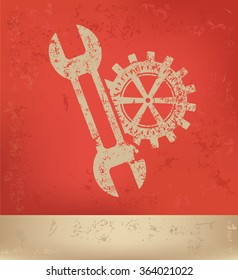 
Maintenance design on red background,grunge vector
