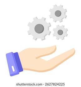 Maintenance flat color icon. Simple vector icon design in flat color style. Editable vector format