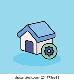 Maintenance Free vector cartoon icon illustration. Shared Flat icon concept isolated . flat cartoon style