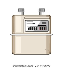 caricatura de contador de gás de manutenção. consumo de precisão, faturamento de medição, sinal de contador de gás de manutenção digital inteligente.