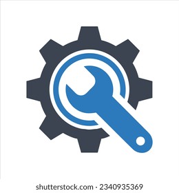  Maintenance gear with wrench icon