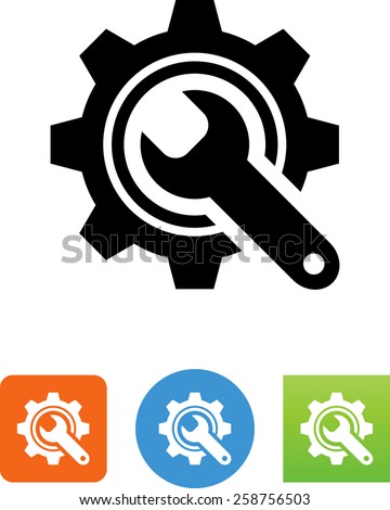 Maintenance / gear with wrench icon
