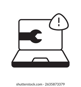 maintenance glyph icon with white background vector stock illustration