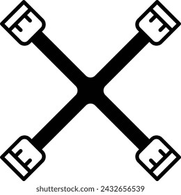 maintenance glyph and line vector illustration