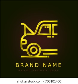 Maintenance golden metallic logo