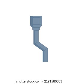 Maintenance gutter icon. Flat illustration of maintenance gutter vector icon isolated on white background