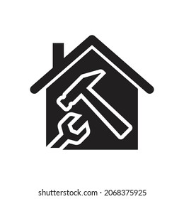 Maintenance House Icon Design Isolated On Stock Vector (Royalty Free ...