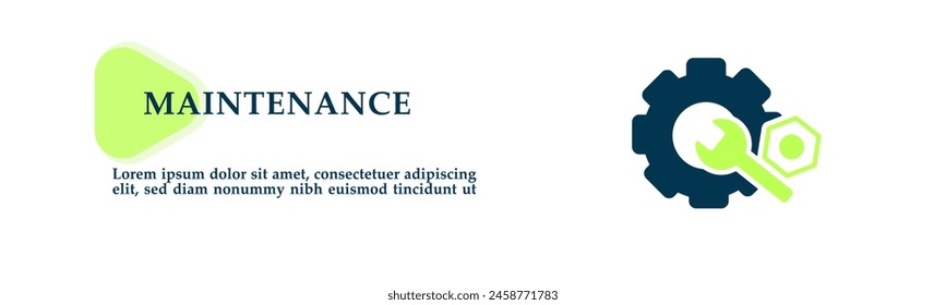 Maintenance icon for background presentation, infographics, promotion or web banner graphics. 