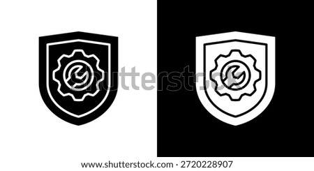 Maintenance icon black and white filled.
