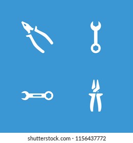 Maintenance icon. collection of 4 maintenance filled icons such as wrench. editable maintenance icons for web and mobile.