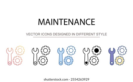 Maintenance icon design with white background stock illustration