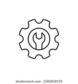 Maintenance icon Flat isolated outline sign
