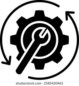 Maintenance Icon Glyph Vector Illustration