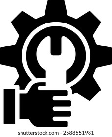 Maintenance Icon Glyph Vector Illustration