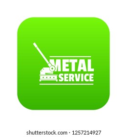 Maintenance icon green vector isolated on white background