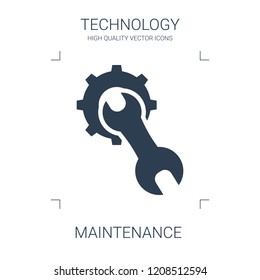 maintenance icon. high quality filled maintenance icon on white background. from technology collection flat trendy vector maintenance symbol. use for web and mobile