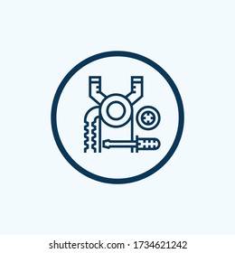 Maintenance icon isolated on white background. Maintenance icon simple sign. Maintenance icon trendy and modern symbol for graphic and web design. Maintenance icon flat vector illustration for logo
