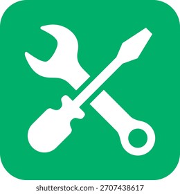 El icono de mantenimiento aislado sobre fondo blanco