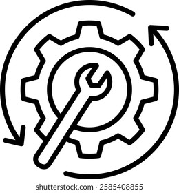 Maintenance Icon Line Vector Illustration