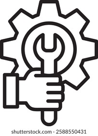 Maintenance Icon Line Vector Illustration