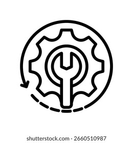 Vektorgrafik der Wartungssymbolzeile
