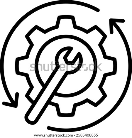Maintenance Icon Line Vector Illustration