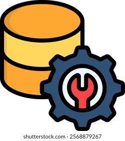 Maintenance Icon Lineal Color Vector Illustration