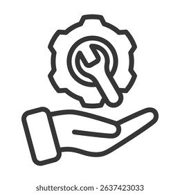 Maintenance Icon Lineal Style Vector Illustration