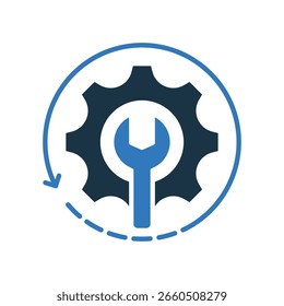 Icono de mantenimiento Ilustración vectorial mixta