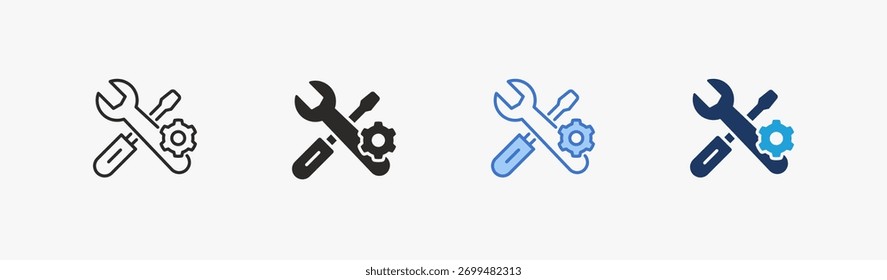 Icono de mantenimiento colección de estilo múltiple