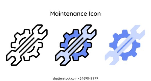 Icono de mantenimiento relacionado con el mantenimiento, configuración, Internet, seguridad.