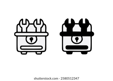 maintenance icon set black vector