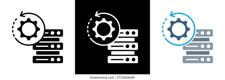 Conjunto de iconos de mantenimiento Ilustración vectorial de glifos