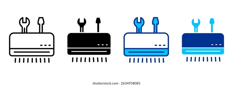 Maintenance Icon Set Multiple Style Vector Illustration