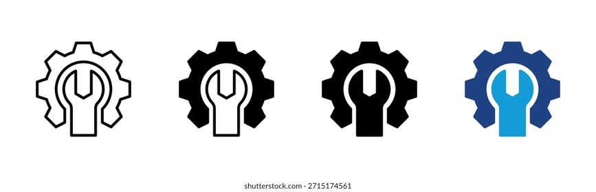 Conjunto de iconos de mantenimiento colección de varios estilos