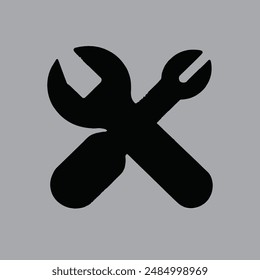 maintenance icon silhouette vector style with white background.eps
