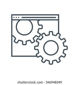 Maintenance icon suitable for info graphics, websites and print media and  interfaces. Line vector icon.