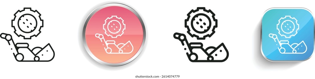 maintenance icon. Thin Linear, Regular and Button Style Design Isolated On White Background