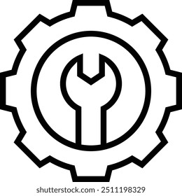 maintenance icon. Thin linear style design isolated on white background