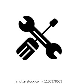 maintenance icon vector design. icon vector glyph style