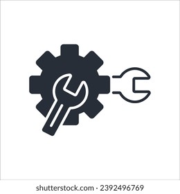 maintenance icon. vector.Editable stroke.linear style sign for use web design,logo.Symbol illustration.