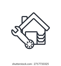 icono de mantenimiento. Vector. Movimiento editable. signo de estilo lineal para uso Diseño web, logotipo. Ilustración de símbolo.