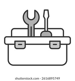 Maintenance Icon. Visual representation of maintenance used in HVAC and home service contexts