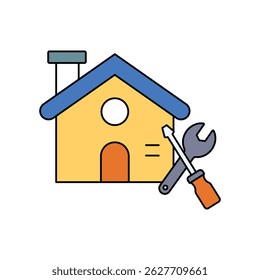 maintenance icon with white background vector stock illustration