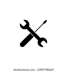 Maintenance icon. Wrench and screwdriver icon