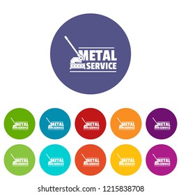 Maintenance icons color set vector for any web design on white background