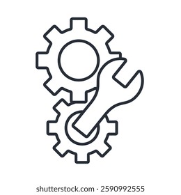 maintenance icons isolated on White Background. Flat style design