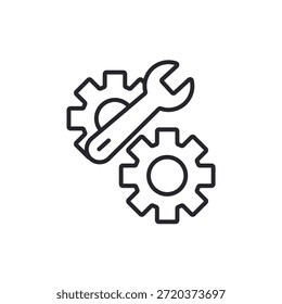 maintenance icons outline and Flat Style,transparent background.
